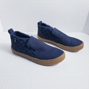 TOMS WOMEN'S ANKLE BOOTS DARK BLUE AND TAN BROWN SIZE 6